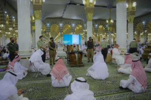 الرئيس العام يستأنف درسه الشهري بالمسجد النبوي مع تطبيق الإجراءات الاحترازية